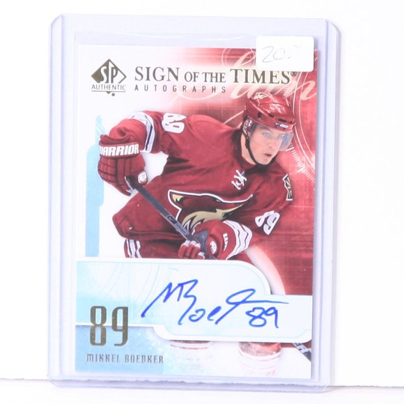 Mikkel Boedker Upper Deck SP Authentic Sign of the Times Rookie 2008/09 Coyotes - Picture 1 of 2